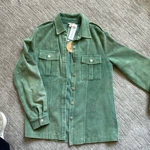 Bibi Corduory Green Shacket